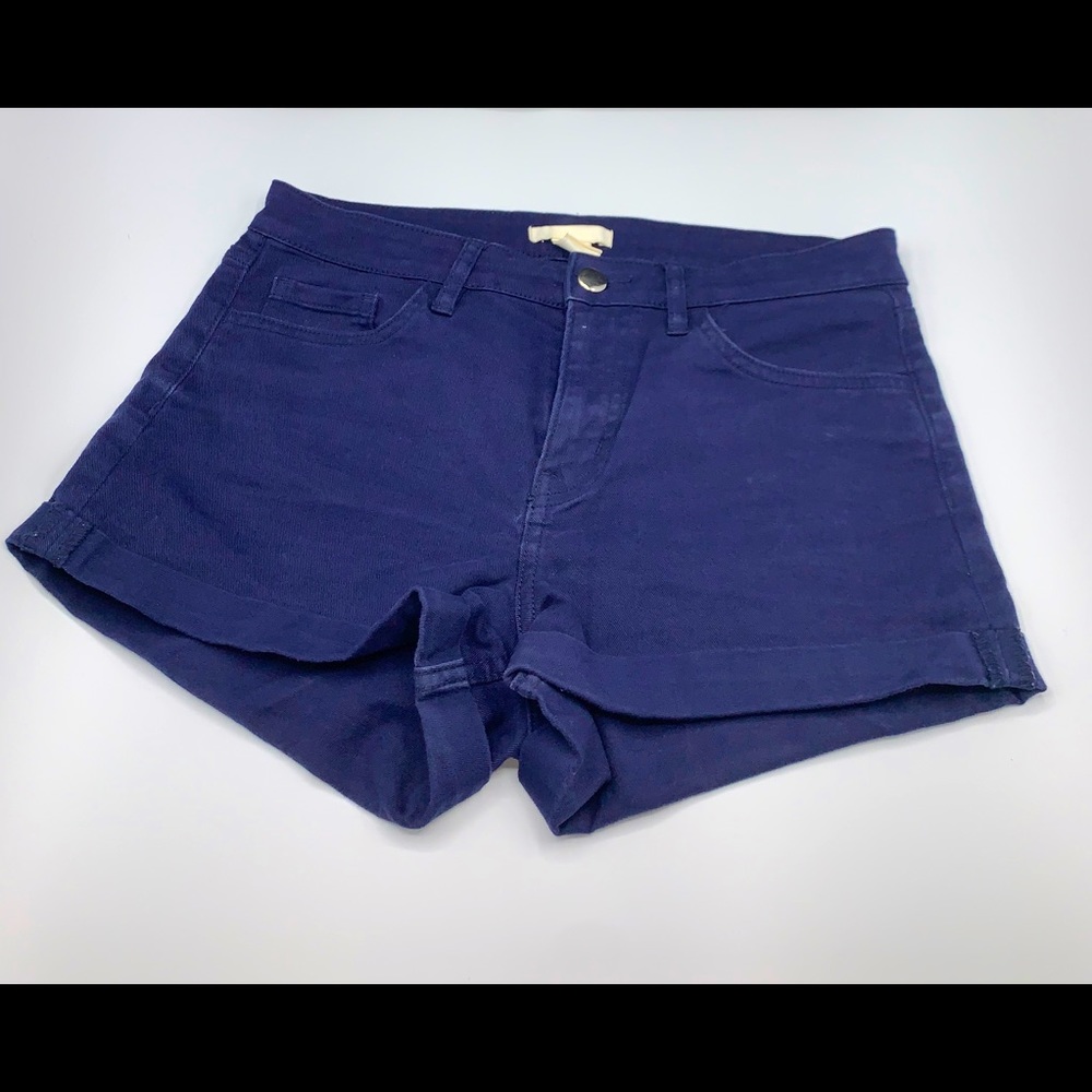 H&M Blue Solid shorts